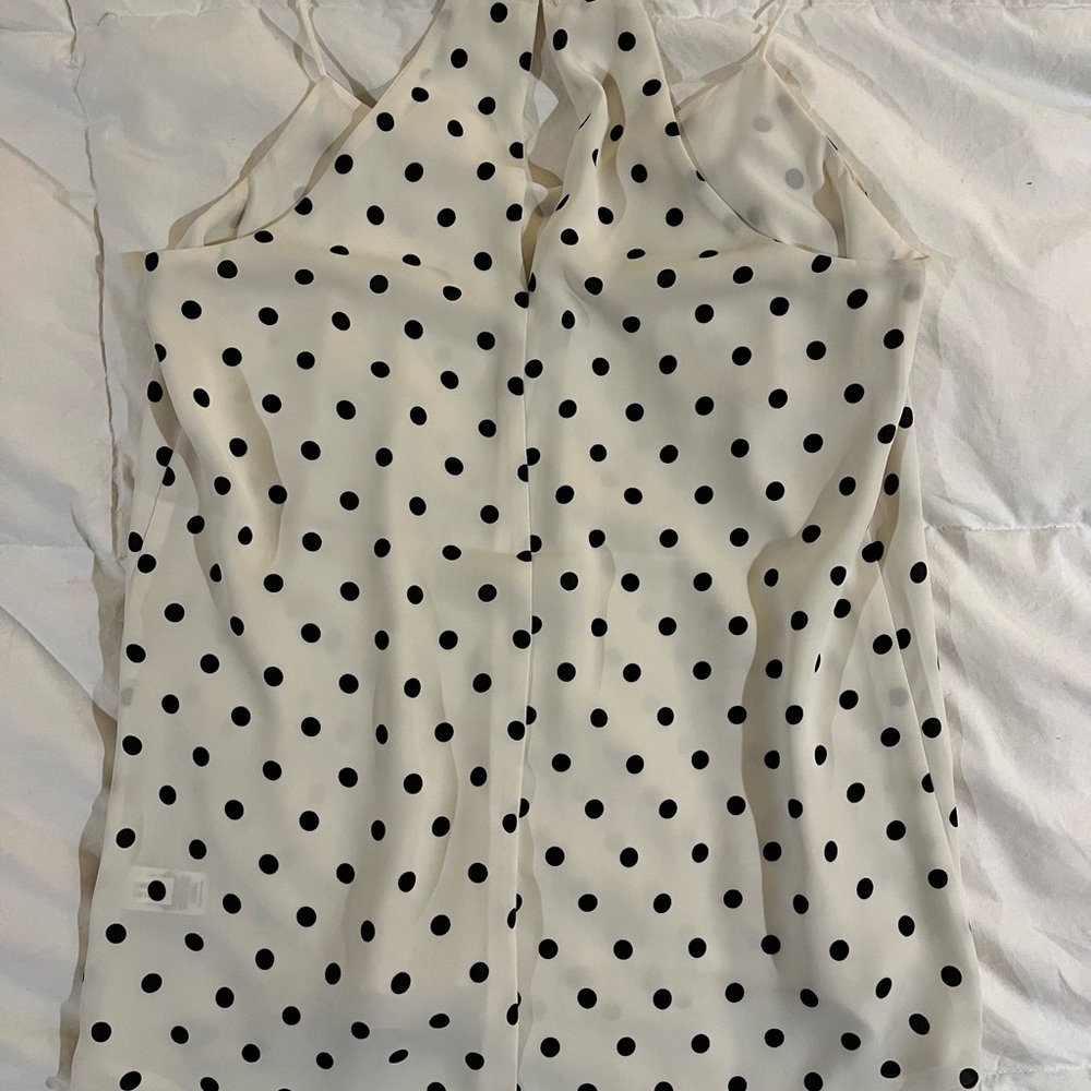 Express spaghetti strap polka dot top size XS.